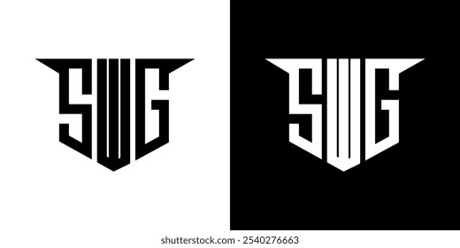 SWG letter logo design with white background in illustrator, vector logo modern alphabet font overlap style, calligraphy designs for logo, Poster, Invitation, etc.