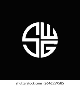 SWG logo SWG icon SWG monogram SWG letter minimalist Circle flat Unique modern abstract logo design.
