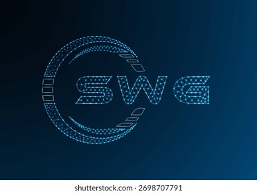 Projeto de vetor de logotipo de letra poli baixa SWG. Design do logotipo com poli inferior SWG. Logotipo poli baixo.