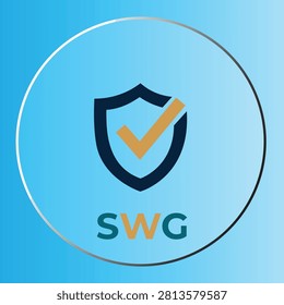 SWG Security Shield and Check Mark Logo Vector Design