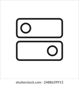 swicth button vector icon line template