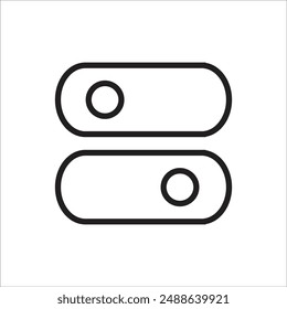 swicth button vector icon line template