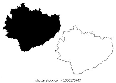 Swietokrzyskie Voivodeship (Administrative divisions of Poland, Voivodeships of Poland) map vector illustration, scribble sketch Holy Cross Province (Swietokrzyskie Province) map