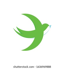 a swift bird flying logo vector file concept design