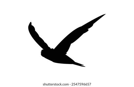 Diseño Y Ilustración vectorial De La Silueta De Swift Bird. 