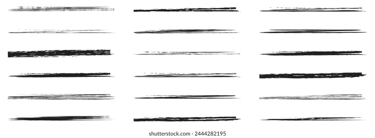 Swift crossed and wavy underlines. Underline markers collection. Vector illustration of scribble lines isolated on white background. EPS 10AI