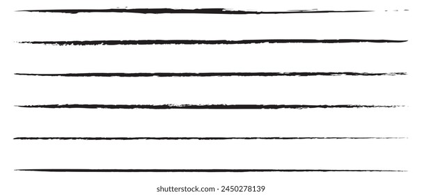 Swift crossed and wavy underlines. Underline markers collection. Vector illustration of scribble lines isolated on white background.