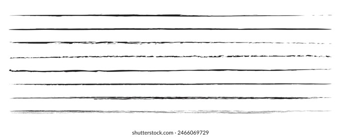 Swift crossed and wavy underlines. Underline markers collection. Vector illustration of scribble lines isolated on white background.