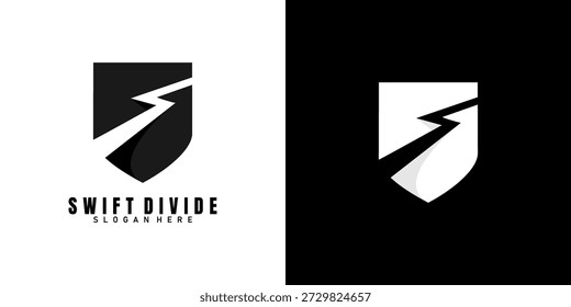  Arte vectorial de diseño de logotipo de SWIFT Divide