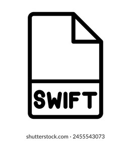 Swift file type icons. files and document format design icon symbol.
