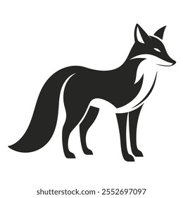 A swift fox shillouet vector on a white background