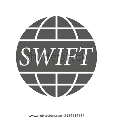 SWIFT icon. Global world payment system symbol. Vector isolated on white.