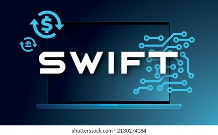 Swift, International Banking Transfer Concept In Vector Format