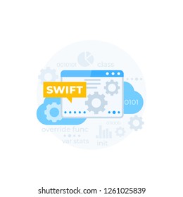 Swift programming vector illustration