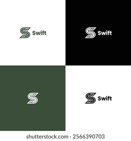 "Swift - A Sleek and Modern Logo Design Featuring a Dynamic 'S' Lettermark, Perfect for Fast-Paced Branding, Corporate Identities, and Innovative Business Solutions"

