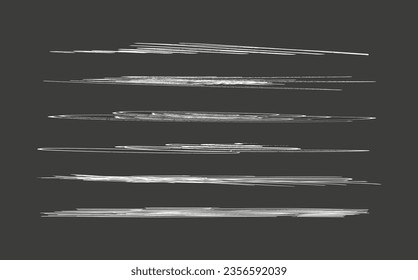 Swift twisted and crossed strikethroughs.
Set of highlight lines and signatures.
Brush stroke  markers or ink.Doodle vector graphic elements.