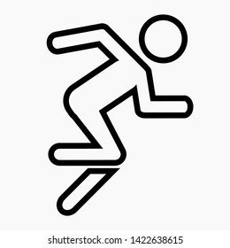 Swiftly Running Man. Commercial line vector icon for websites and mobile minimalistic flat design.