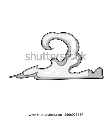 swiftness speed smoke cloud cartoon. haste celerity, quickness fleetness, vapor haze swiftness speed smoke cloud sign. isolated symbol vector illustration