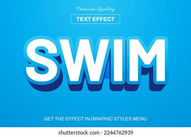 Swim 3d - easy editable text effect