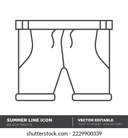 Swim beach shorts icon vector illustration- Eps 10