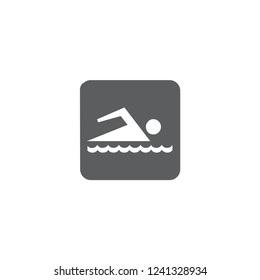 swim black icon