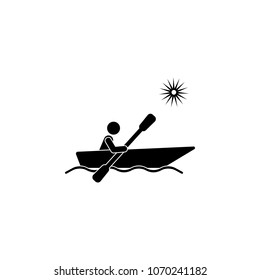 swim in a boat icon. Element of holiday at sea illustration. Premium quality graphic design icon. Signs and symbols collection icon for websites, web design, mobile app on white background