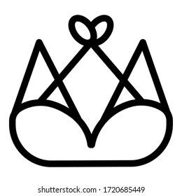 Icono de Bañar sujetador. Icono de vector de ancho de banda de contorno para diseño web aislado en fondo blanco