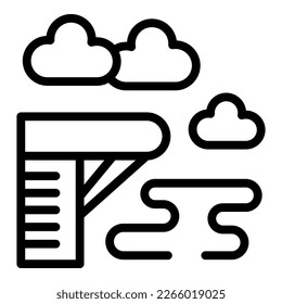 Swim camp icon outline vector. Water child. Float recreation