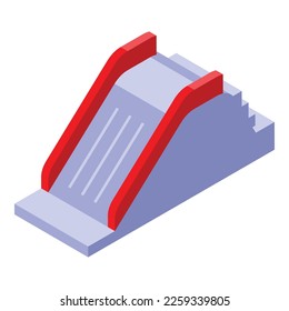 Swim camp slide icon isometric vector. Water kid. Sea park