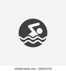 swim cut identity template icon design element