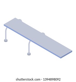 Swim diving board icon. Isometric of swim diving board vector icon for web design isolated on white background