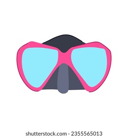 swim diving mask cartoon. beach underwater, gear travel, glasses plastic swim diving mask sign. isolated symbol vector illustration