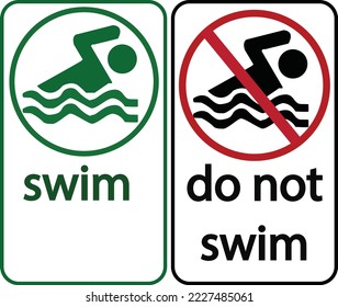 swim and do not swim symbols