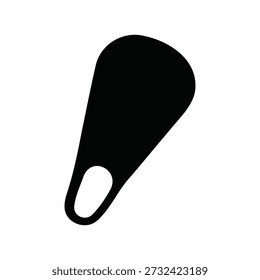 Schwimmen Finne Silhouette Symbol Vektor flaches Design.