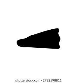 Schwimmen Finne Silhouette Symbol Vektorgrafik.




