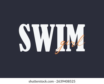 Swim girl t shirt cute and bold swimmer tee for girls who love the water