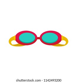 Swim glasses icon. Flat illustration of swim glasses vector icon for web isolated on white