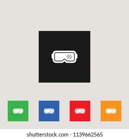 Swim goggle icon, stock vector illustration, EPS10.