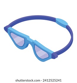 Swim goggles icon isometric vector. Glass dive equipment. Pool gear