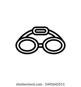 Swim Goggles Icon Outline Vector Illustration