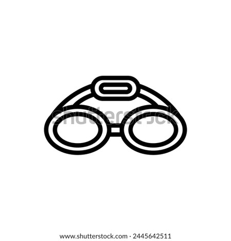 Swim Goggles Icon Outline Vector Illustration