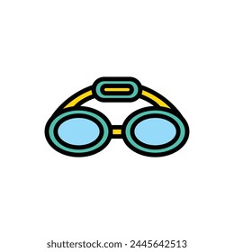 Swim Goggles Icon Vector Illustration