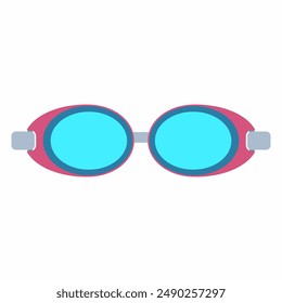 Swim goggles for kids vector cartoon illustration isolated on a white background.