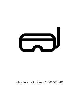 Swim goggles line vector icon