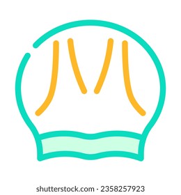 swim hat cap color icon vector. swim hat cap sign. isolated symbol illustration