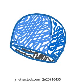 swim hat cap doodle icon sketch vector. swim hat cap sign. isolated symbol illustration