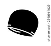 swim hat cap glyph icon vector. swim hat cap sign. isolated symbol illustration