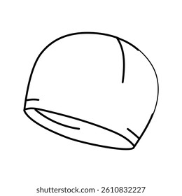 swim hat cap line icon vector. swim hat cap sign. isolated contour symbol black illustration