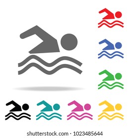 swim icon. Element of sport multi colored icon for mobile concept and web apps. Icon for website design and development, app development. Premium icon on white background