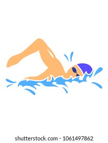 Swim icon isolated on white background. Swim icon for web site, app, ui and logo. Creative concept, vector illustration, eps 10